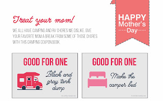 Free camping-themed Mother’s Day coupons