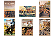Six national and state park posters