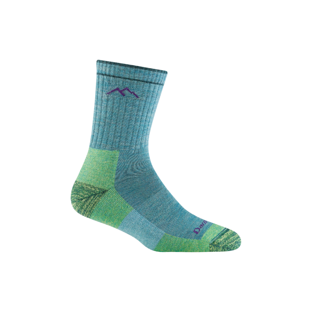 Blue and green Darn Tough socks